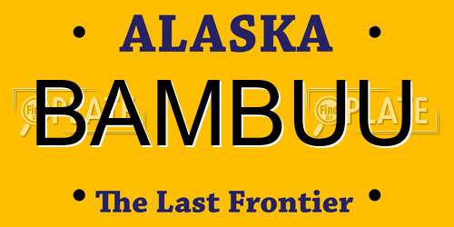 BAMBUU Alaska License Plate