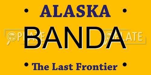 BANDA Alaska License Plate