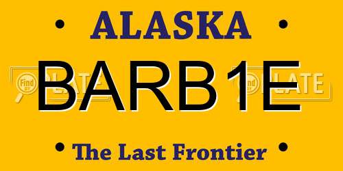 BARB1E Alaska License Plate