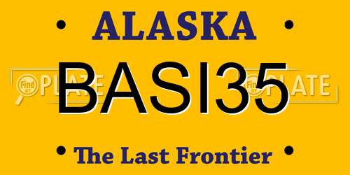 BASI35 Alaska License Plate