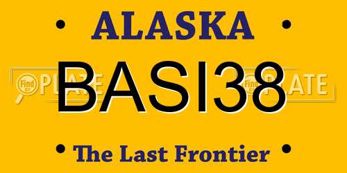BASI38 Alaska License Plate