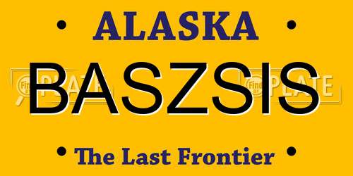 BASZSIS Alaska License Plate