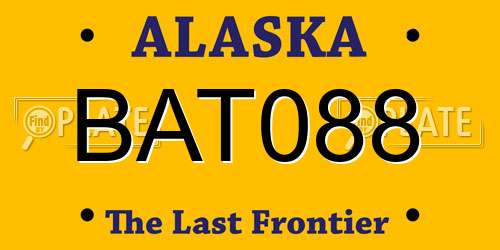 BAT088 Alaska License Plate