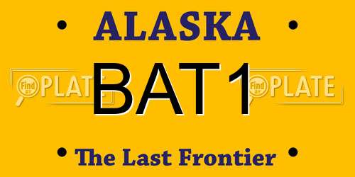 BAT1 Alaska License Plate