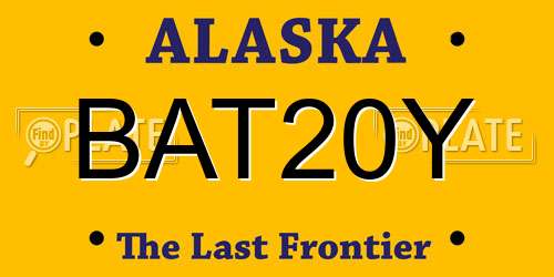 BAT20Y Alaska License Plate