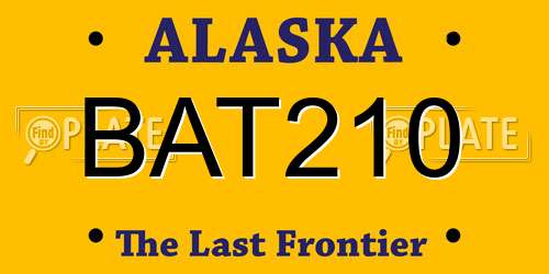 BAT210 Alaska License Plate