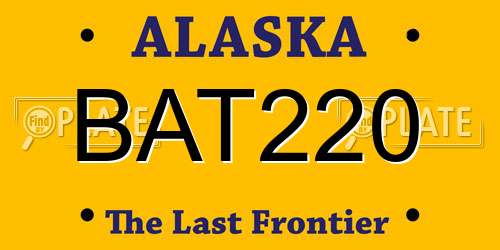 BAT220 Alaska License Plate