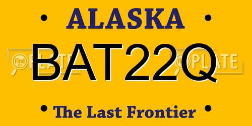 BAT22Q Alaska License Plate