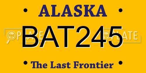 BAT245 Alaska License Plate