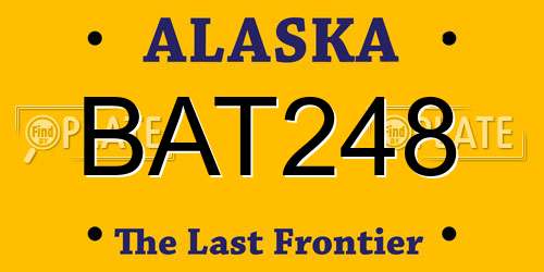 BAT248 Alaska License Plate
