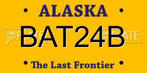 BAT24B Alaska License Plate