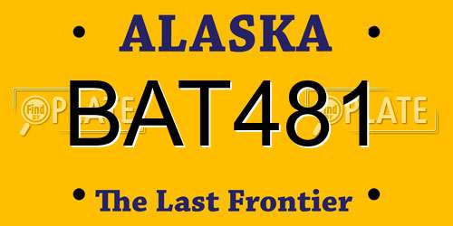 BAT481 Alaska License Plate