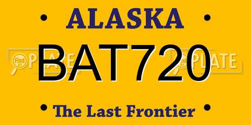 BAT720 Alaska License Plate