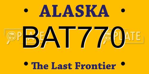 BAT770 Alaska License Plate