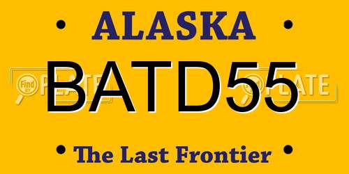 BATD55 Alaska License Plate