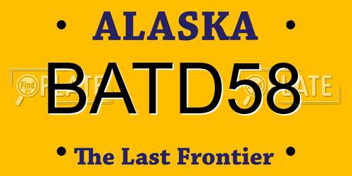 BATD58 Alaska License Plate