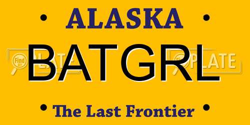 BATGRL Alaska License Plate