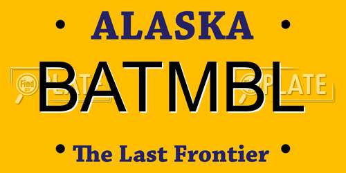 BATMBL Alaska License Plate