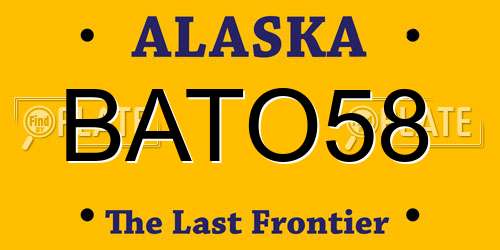 BATO58 Alaska License Plate