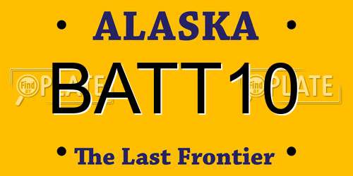 BATT10 Alaska License Plate
