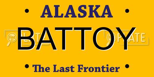 BATTOY Alaska License Plate