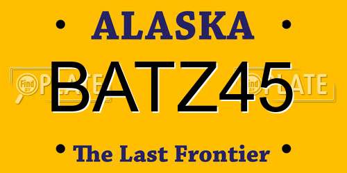 BATZ45 Alaska License Plate