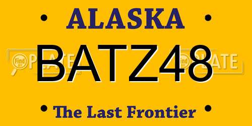 BATZ48 Alaska License Plate