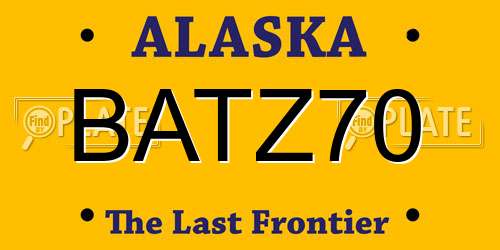 BATZ70 Alaska License Plate