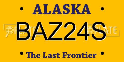BAZ24S Alaska License Plate