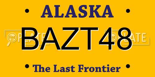 BAZT48 Alaska License Plate