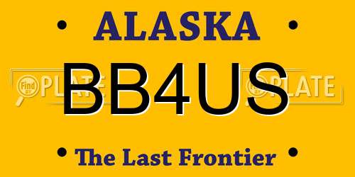 BB4US Alaska License Plate