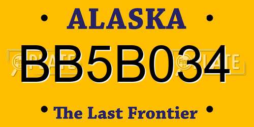 BB5B034 Alaska License Plate