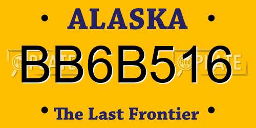 BB6B516 Alaska License Plate