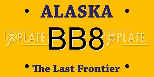 BB8 Alaska License Plate