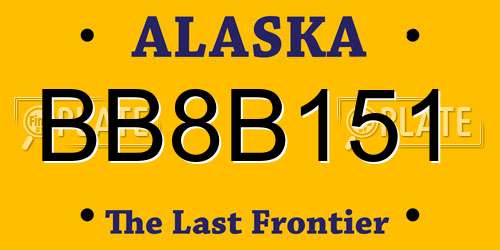 BB8B151 Alaska License Plate
