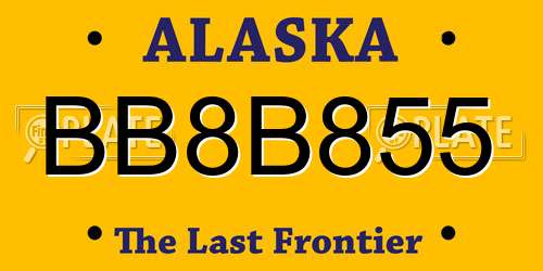 BB8B855 Alaska License Plate