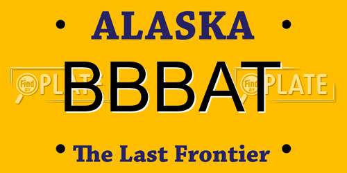 BBBAT Alaska License Plate