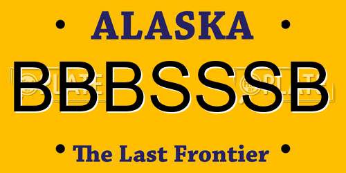 BBBSSSB Alaska License Plate