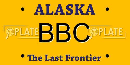 BBC Alaska License Plate
