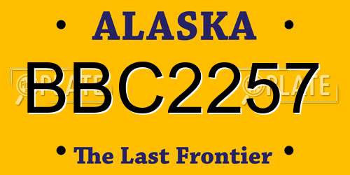 BBC2257 Alaska License Plate