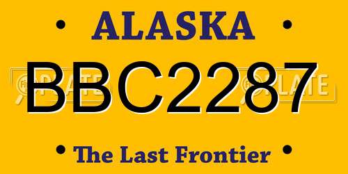 BBC2287 Alaska License Plate