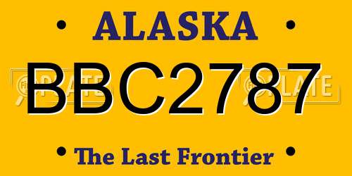 BBC2787 Alaska License Plate