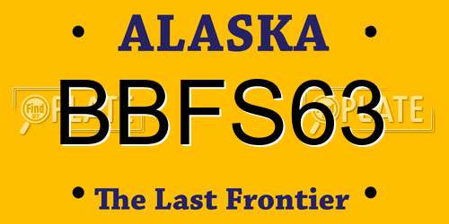 BBFS63 Alaska License Plate