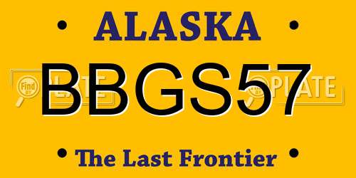 BBGS57 Alaska License Plate