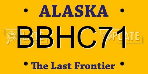 BBHC71 Alaska License Plate