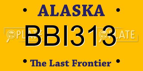 BBI313 Alaska License Plate