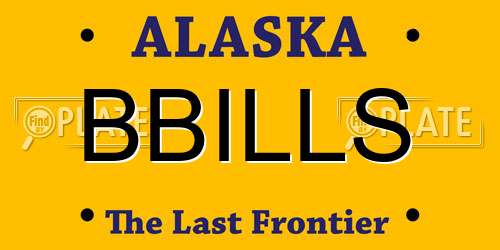 BBILLS Alaska License Plate