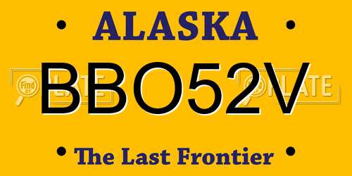 BBO52V Alaska License Plate