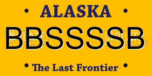 BBSSSSB Alaska License Plate