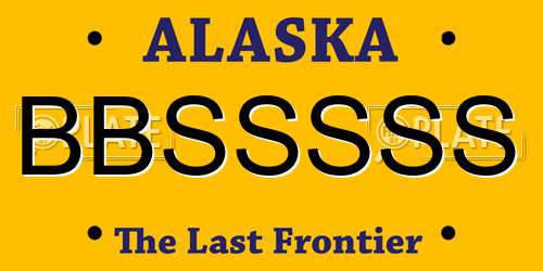 BBSSSSS Alaska License Plate